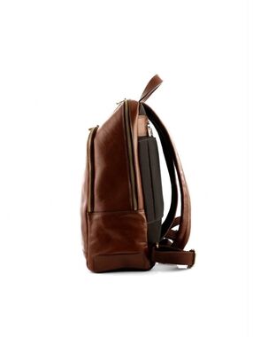 Prestige Condition Chiarugi Italian Leather Classic 2 Section Large Laptop Backp